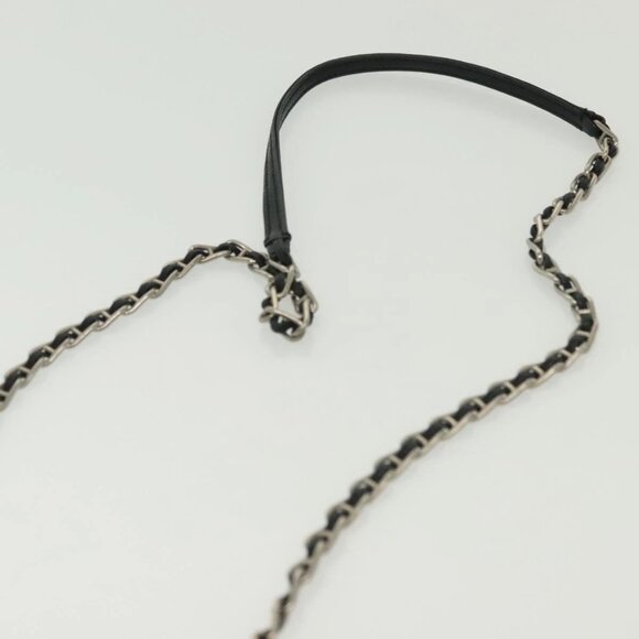 PRADA Shoulder Bag Nylon Leather Black Silver Auth 137290 - Picture 9 of 16